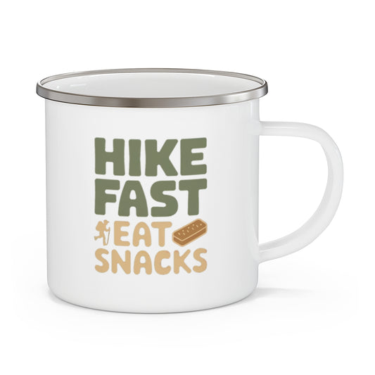 Hike Fast Eat Snacks Funny Camping Mug for Outdoor Adventurers - t49a25