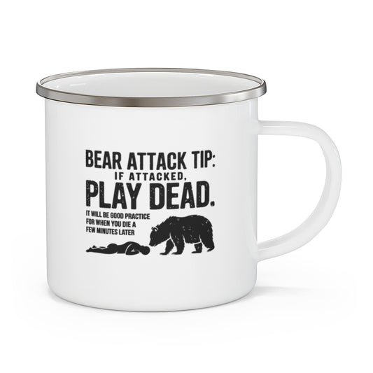 Bear Attack Tip Mug - Funny Camping Gift - t100a25