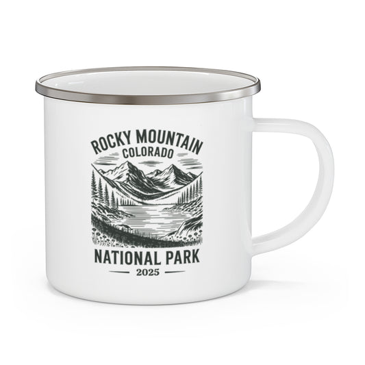 Rocky Mountain National Park Camping Mug with Custom Year Option - t297a25