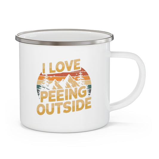 I Love Peeing Outside Funny Camping Mug for Outdoor Lovers - t94a25