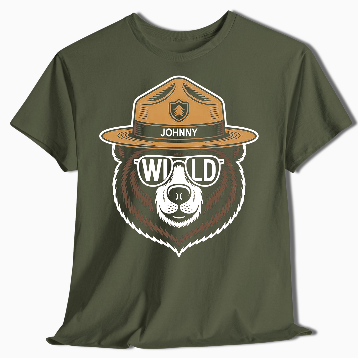 Custom Name Ranger Bear Shirt for Outdoor Lovers & Campers - t454a25