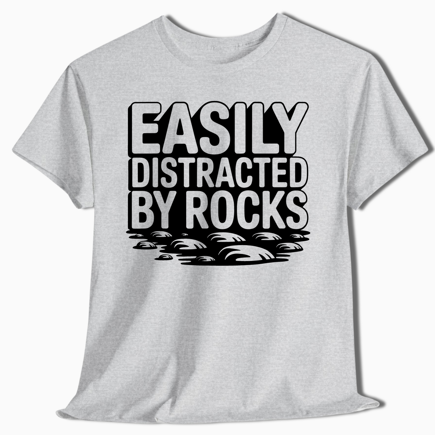 Easily Distracted by Rocks Funny Geology T-Shirt - t410a25