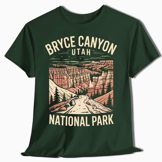 Bryce Canyon National Park T-Shirt - Colorful Hoodoo Design - t351a25