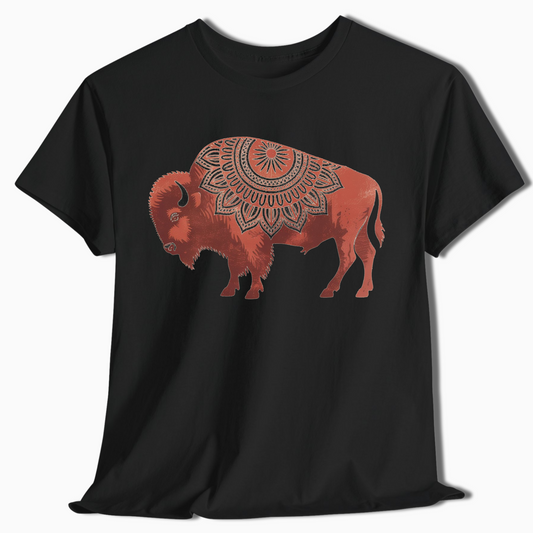 Boho Mandala Buffalo Western Nature Shirt - t423a25
