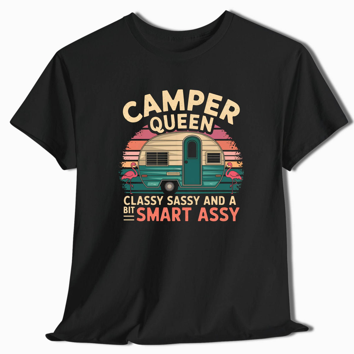 Camping T-Shirt Camper Queen Classy Sassy - t126a25