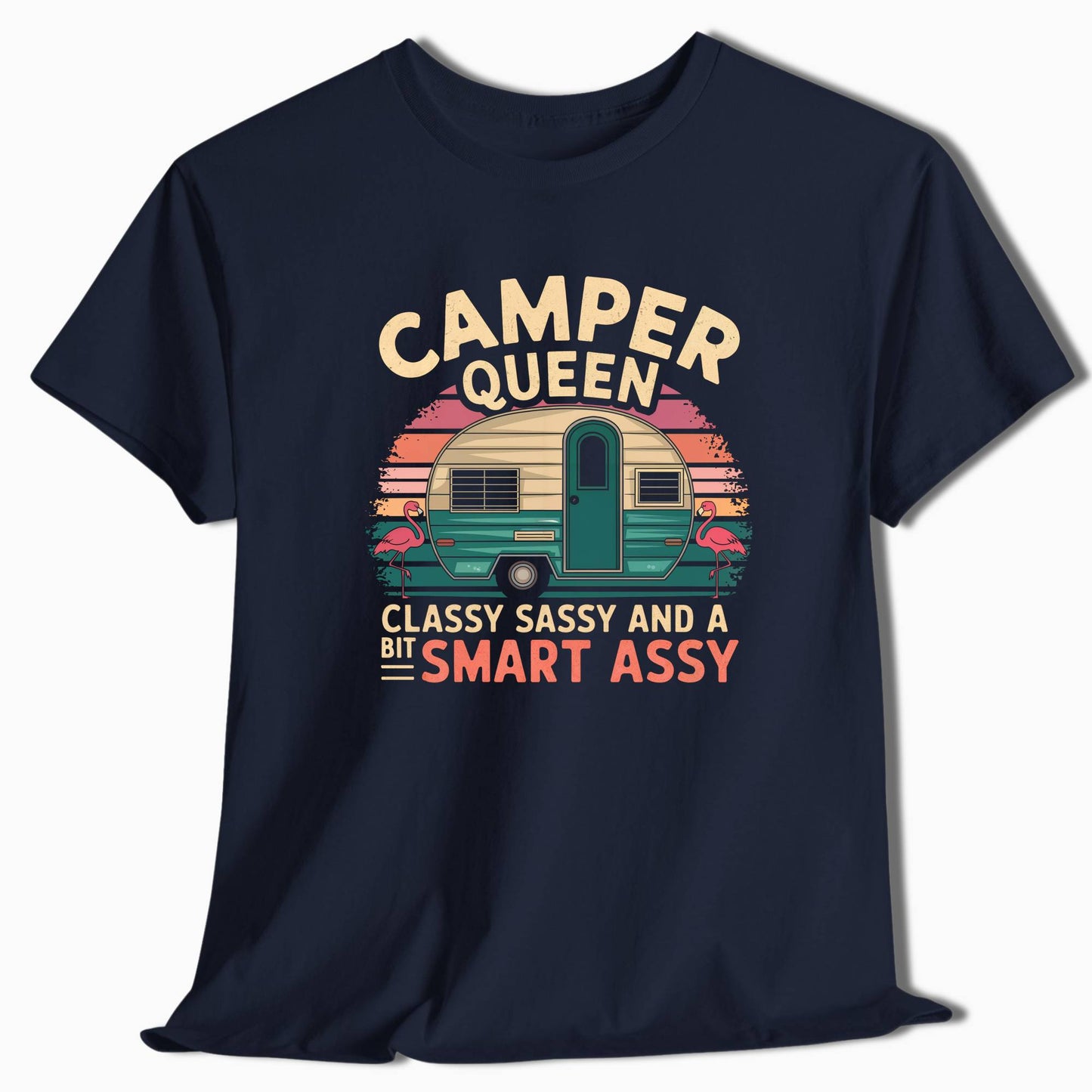 Camping T-Shirt Camper Queen Classy Sassy - t126a25