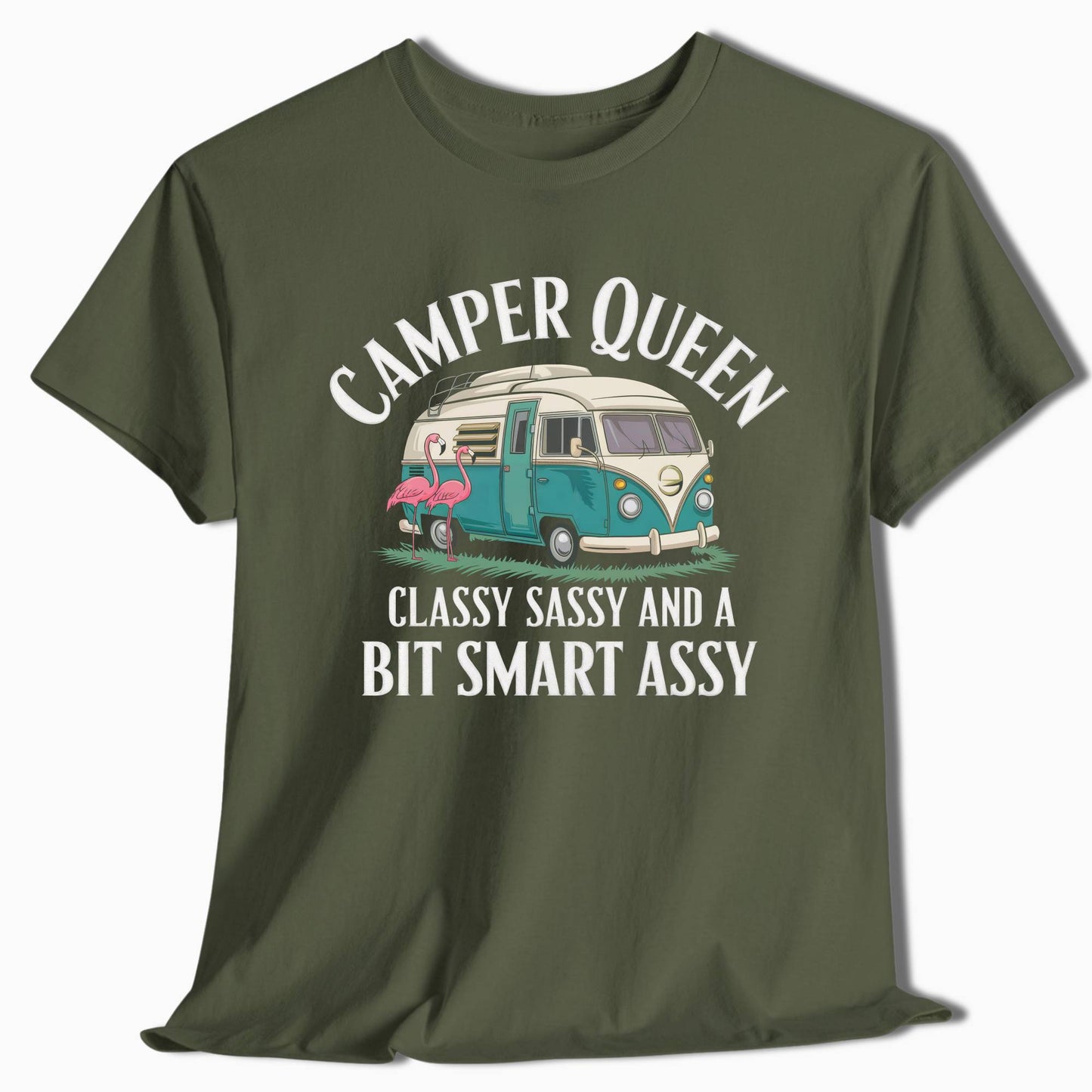 Camping T-Shirt Camper Queen Classy Sassy - t127a25