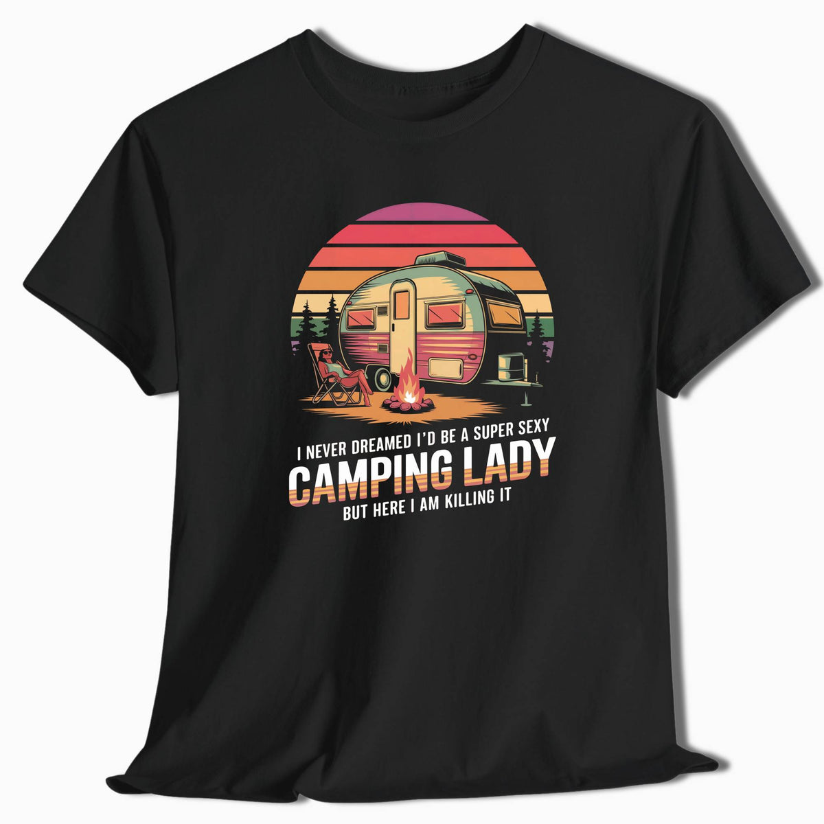 Camping T-Shirt Super Sexy Camping Lady - t133a25