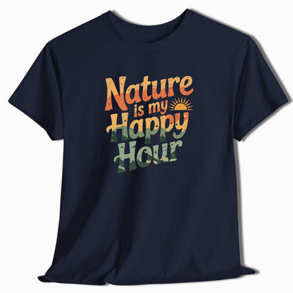 Camping T-Shirt Nature Is My Happy Hour - t165a25