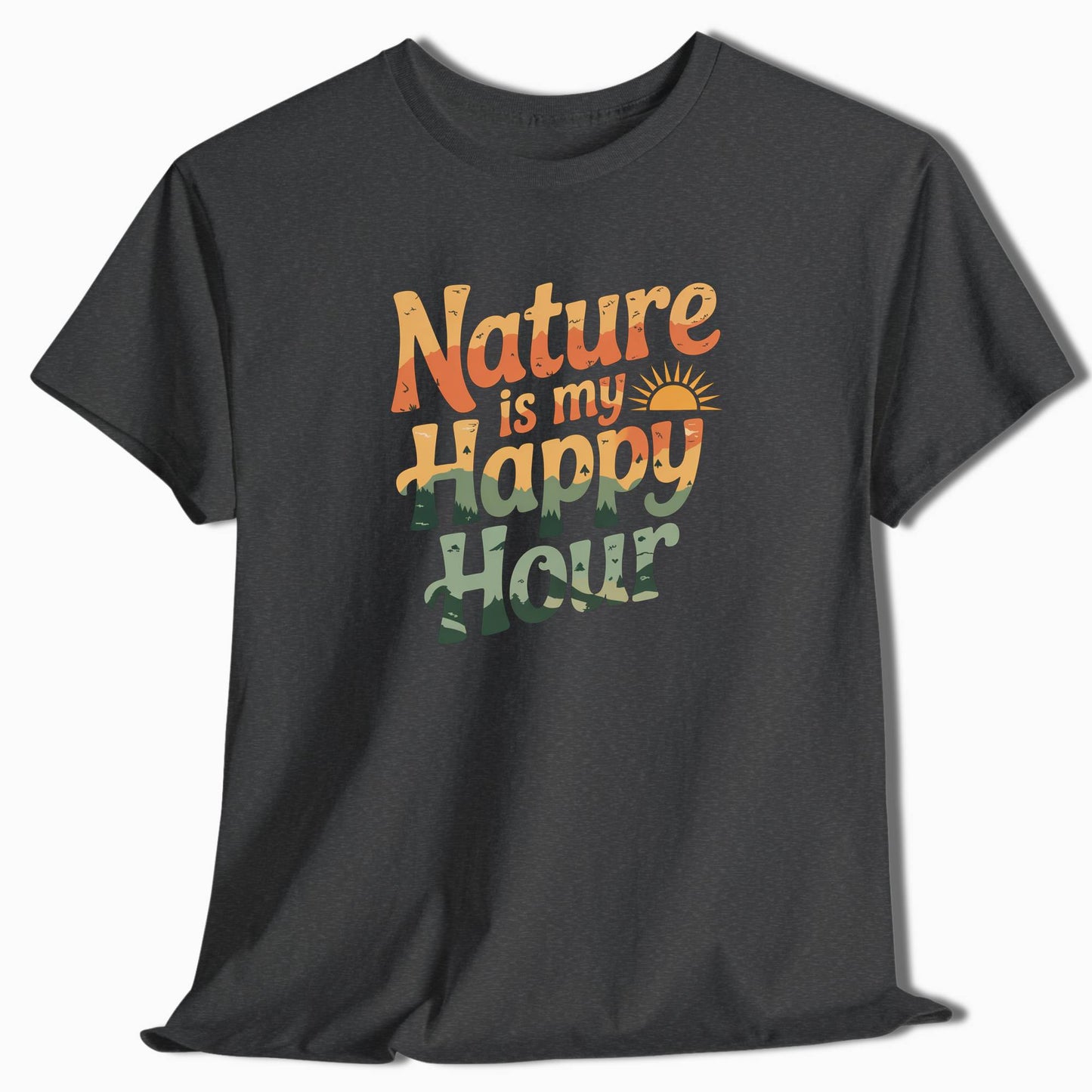 Camping T-Shirt Nature Is My Happy Hour - t165a25