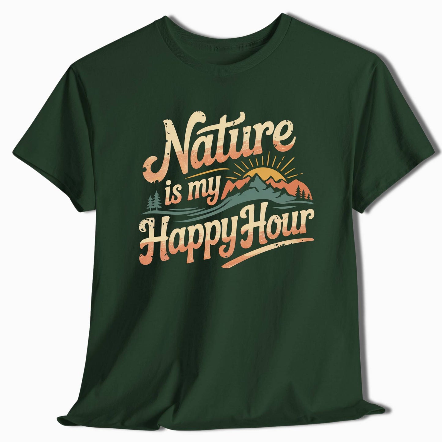Camping T-Shirt Nature Lover Happy Hour - t167a25