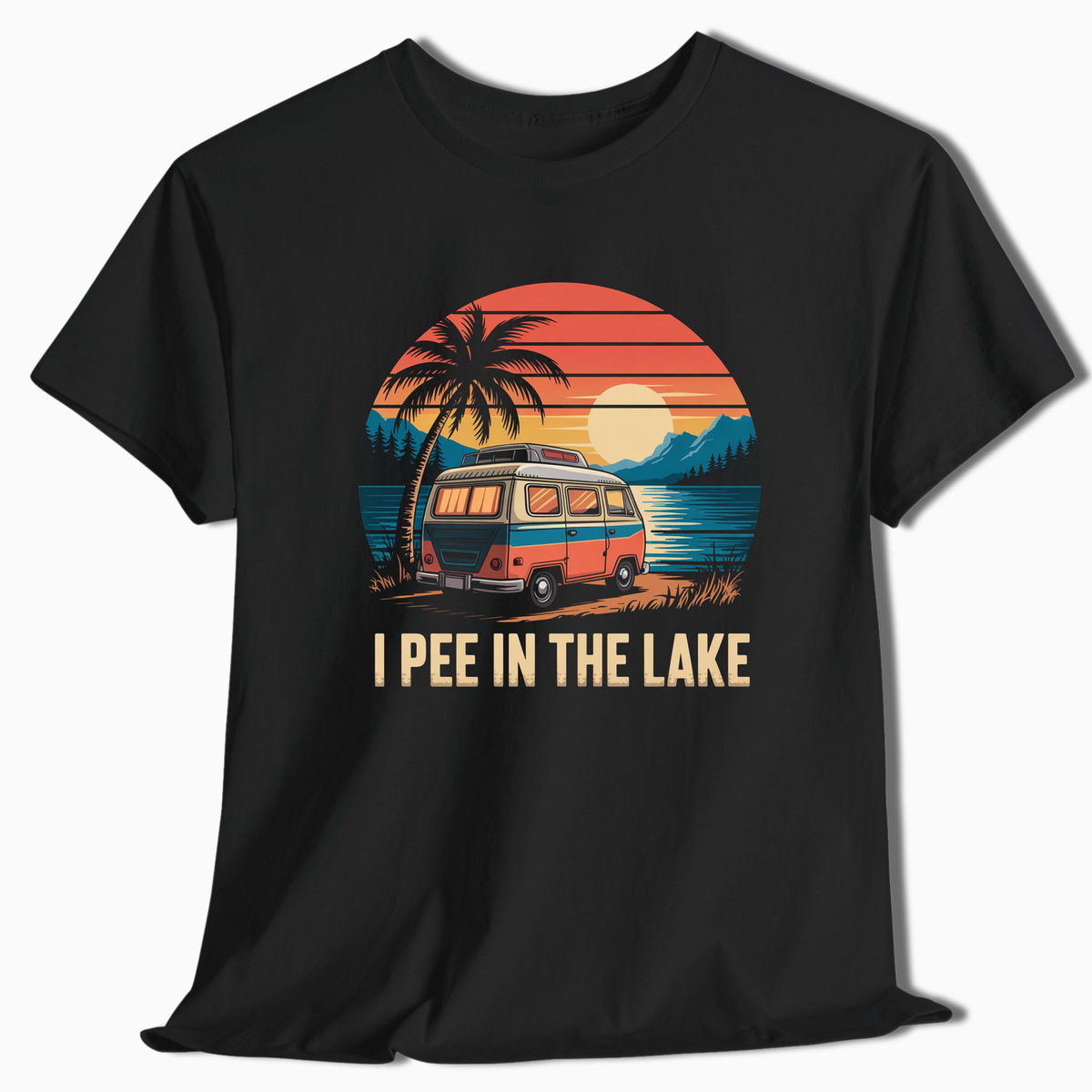 Retro Camper Van I Pee in the Lake Tee - t207a25