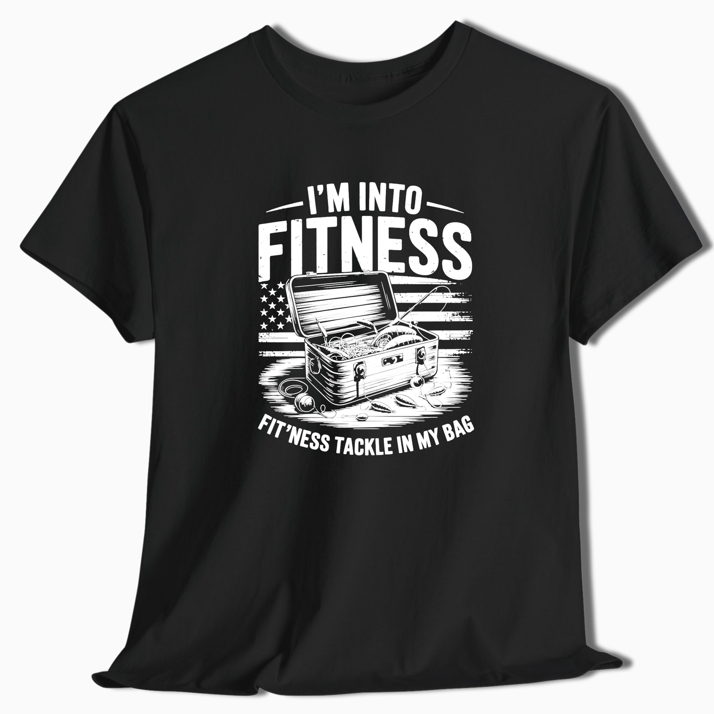 Funny Fishing T-Shirt | Fitness Tackle Bag Graphic Tee - t240a25