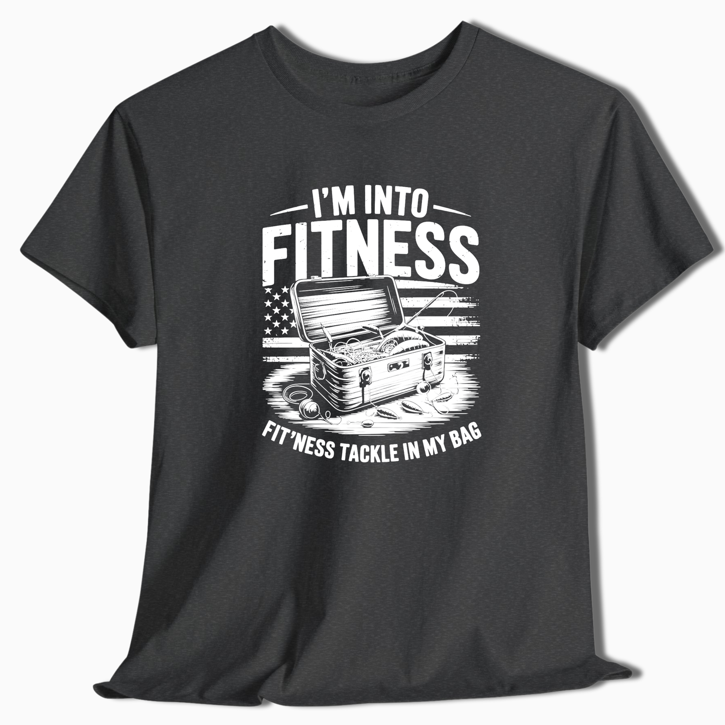 Funny Fishing T-Shirt | Fitness Tackle Bag Graphic Tee - t240a25