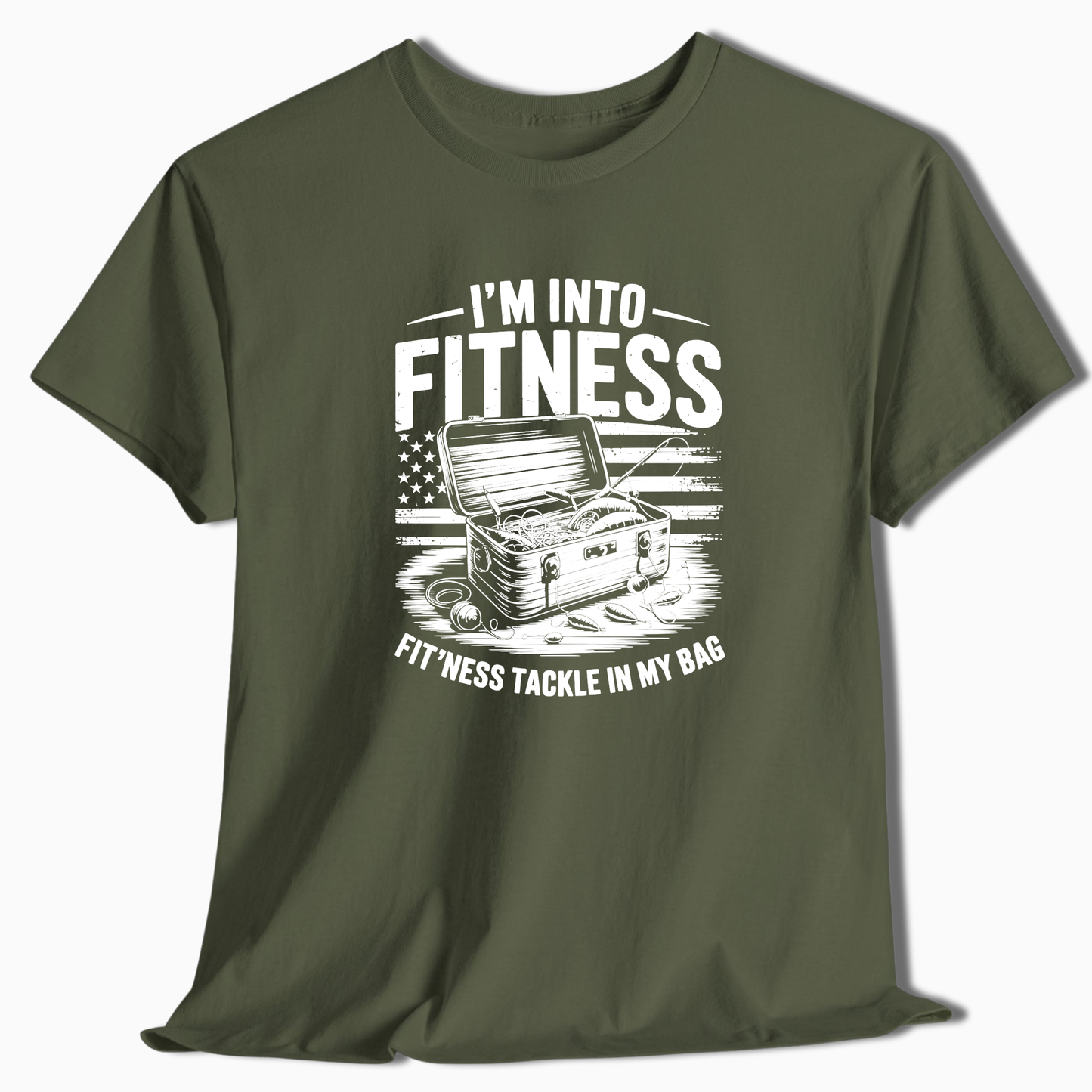 Funny Fishing T-Shirt | Fitness Tackle Bag Graphic Tee - t240a25