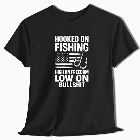 Hooked On Fishing T-Shirt - t241a25