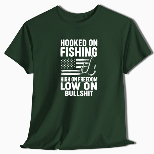 Hooked On Fishing T-Shirt - t241a25