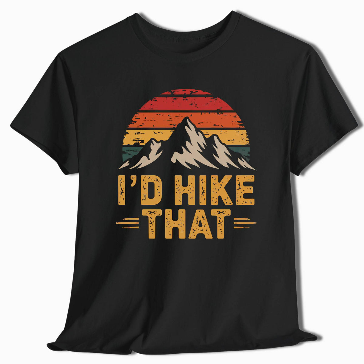 I'd Hike That Retro Mountain T-Shirt - t27a25