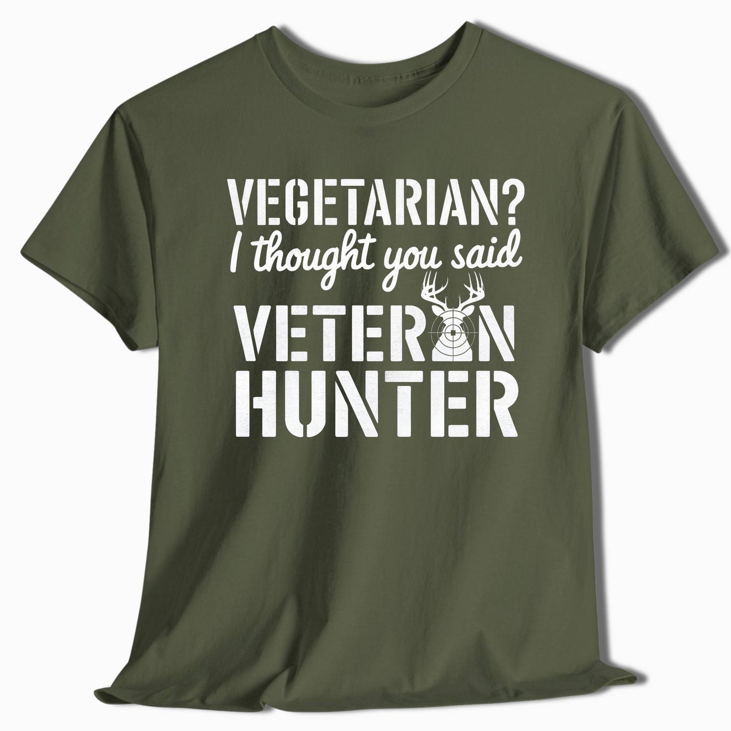 Vegetarian? I Thought You Said Veteran Hunter Funny T-Shirt - t38a25
