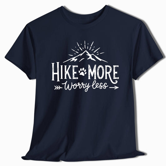 Hiking T-Shirt - Hike More Worry Less - t4a25