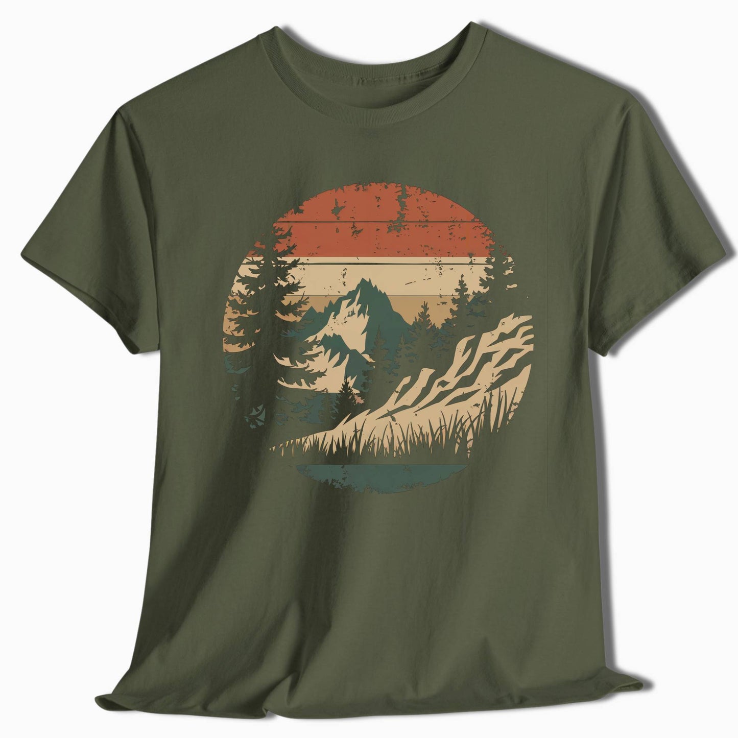 Retro Mountain Adventure T-Shirt - t59a25
