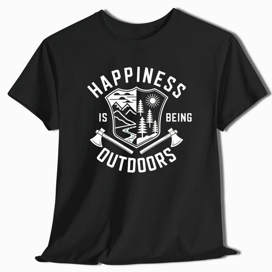 Happiness Is Being Outdoors T-Shirt - t76a25