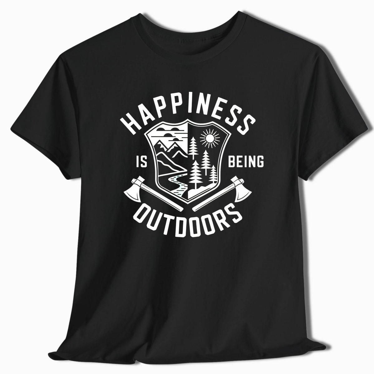 Happiness Is Being Outdoors T-Shirt - t76a25