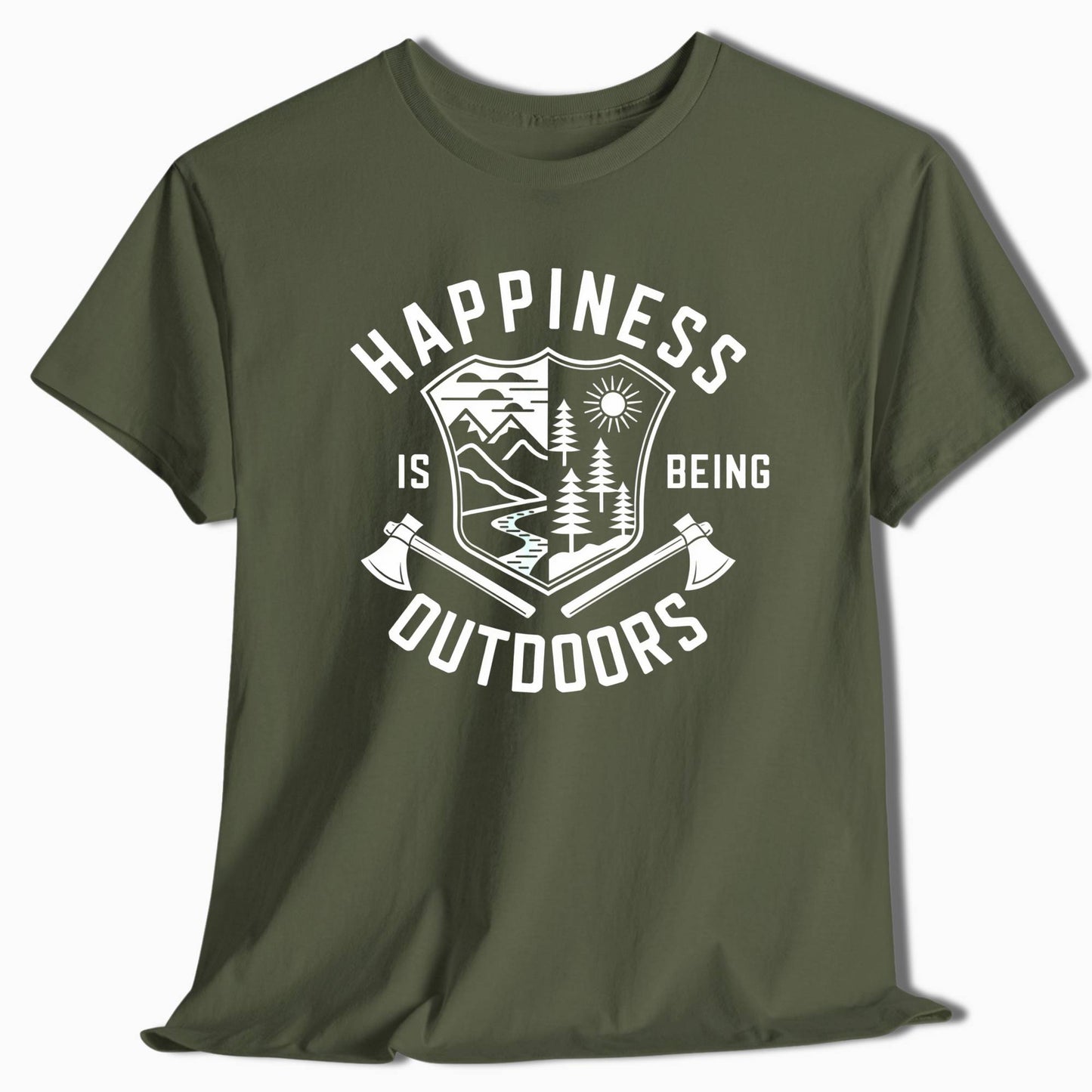 Happiness Is Being Outdoors T-Shirt - t76a25