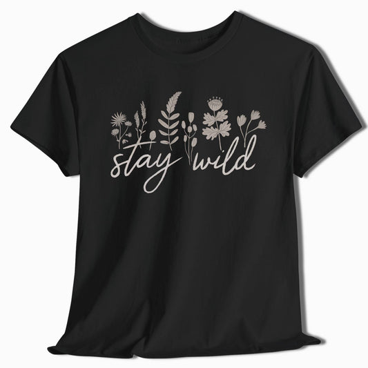 Floral T-Shirt Stay Wild - t87a25