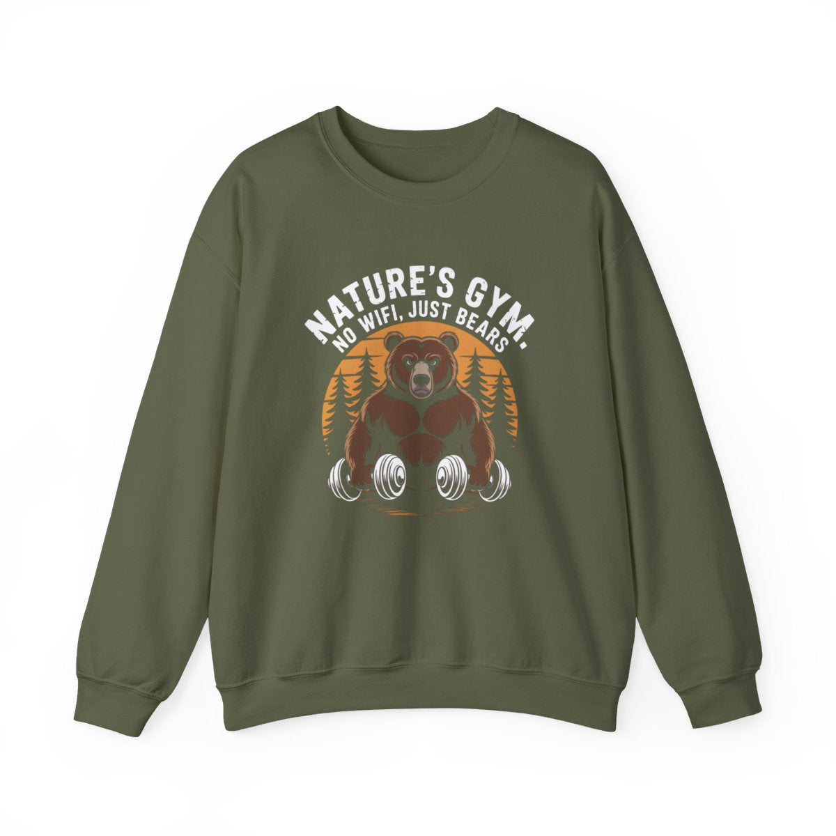 Nature’s Gym No WiFi Just Bears Sweatshirt - t173a25