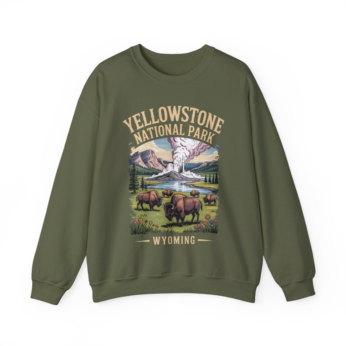 Yellowstone National Park Hiking Sweatshirt - t282a25
