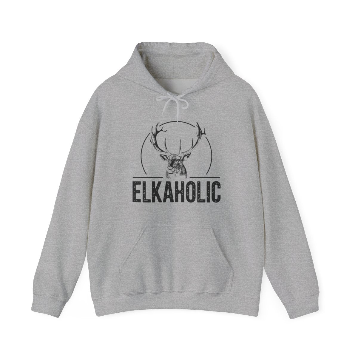 Elkaholic Funny Elk Hunting Outdoor Hoodie - t17a25