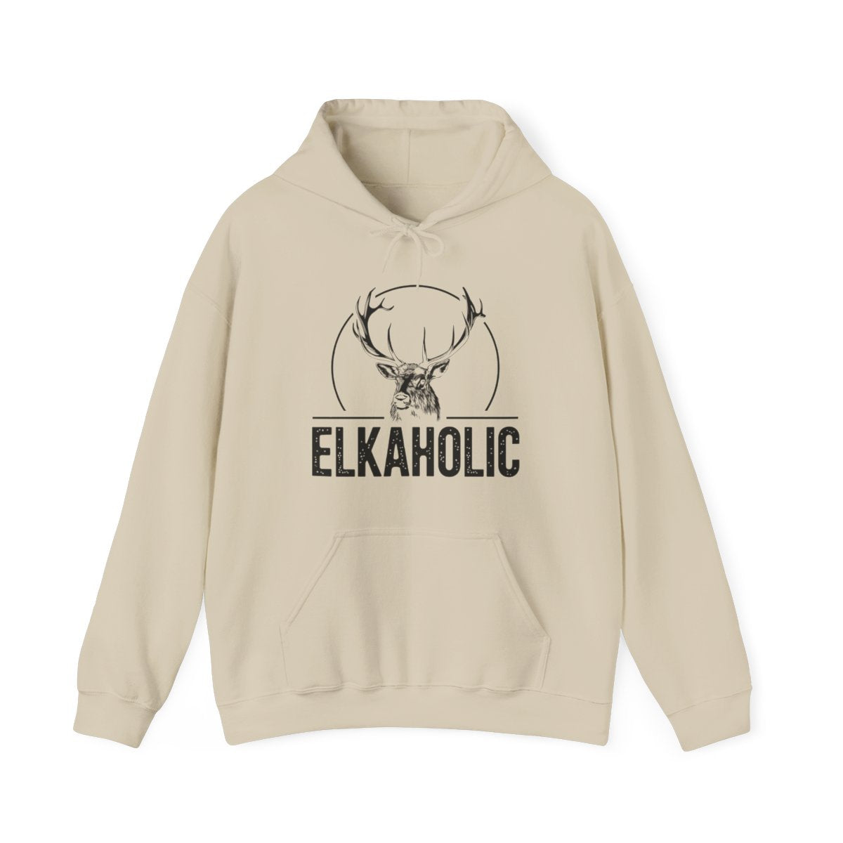 Elkaholic Funny Elk Hunting Outdoor Hoodie - t17a25