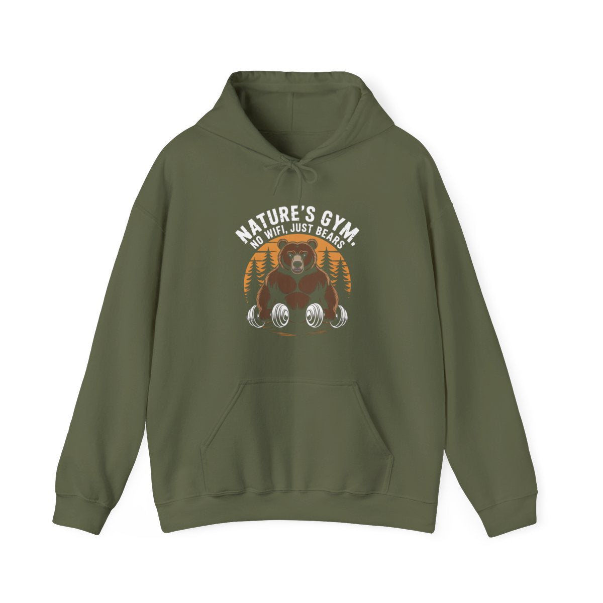 Nature’s Gym No WiFi Just Bears Hiking Hoodie - t173a25