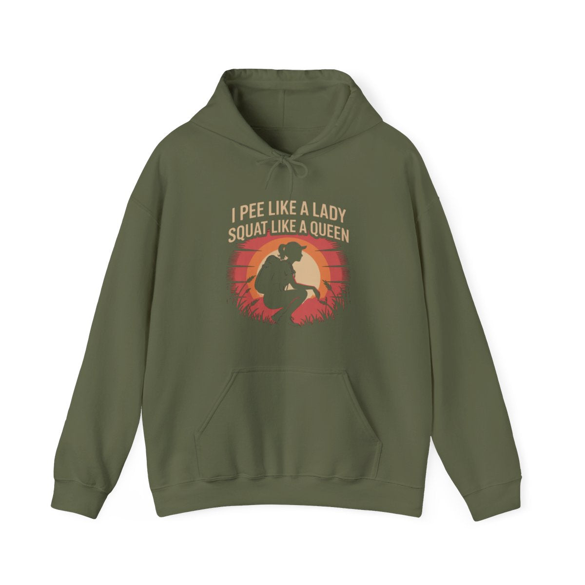 I Pee Like a Lady Squat Like a Queen Hiking Hoodie - t194a25