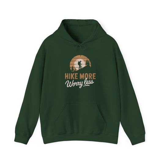 Hike More Worry Less Outdoor Adventure Hoodie - t56a25