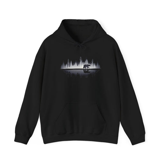Bear Forest Reflection Wilderness Adventure Hoodie - t67a25