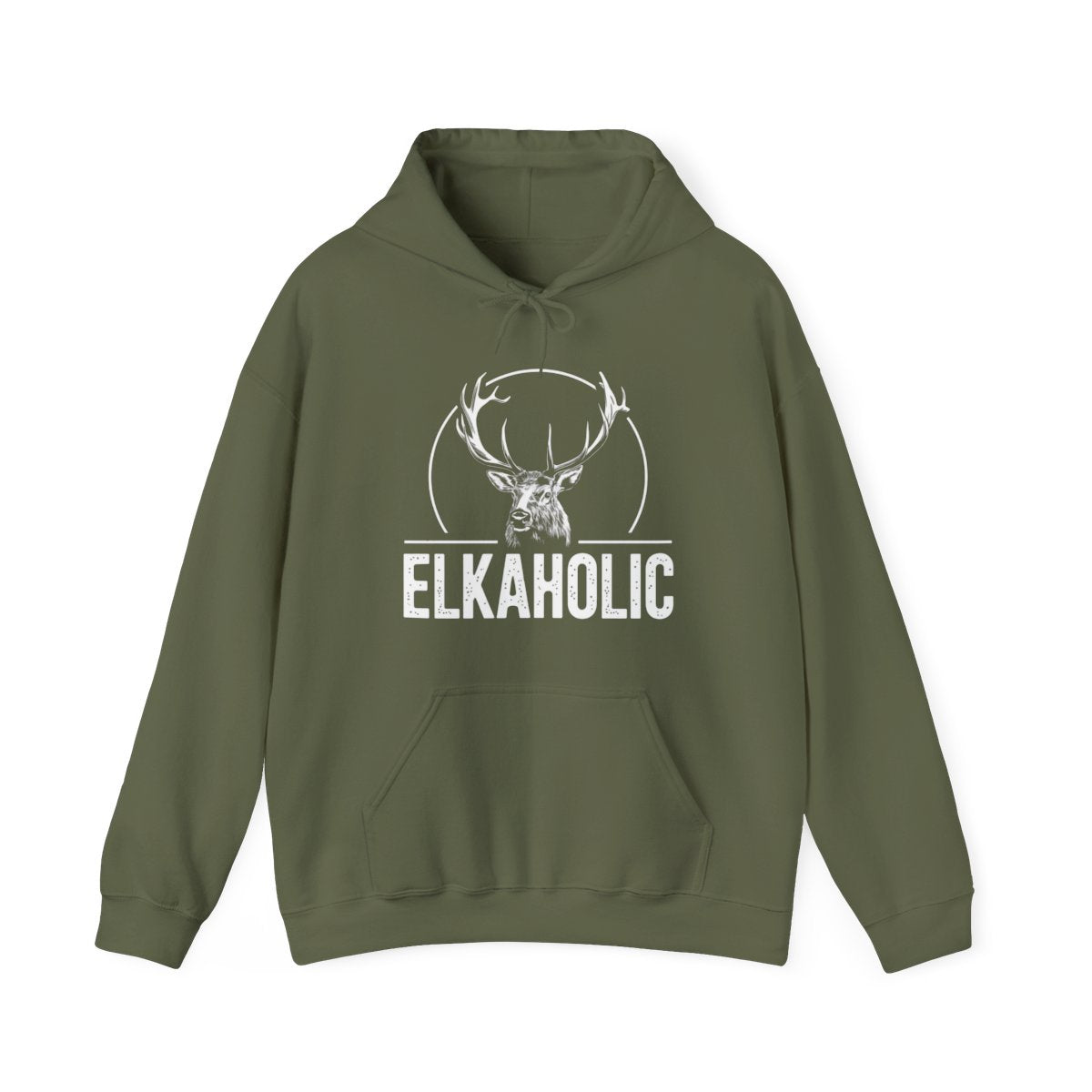 Elkaholic Funny Elk Hunting Outdoor Hoodie - t17a25